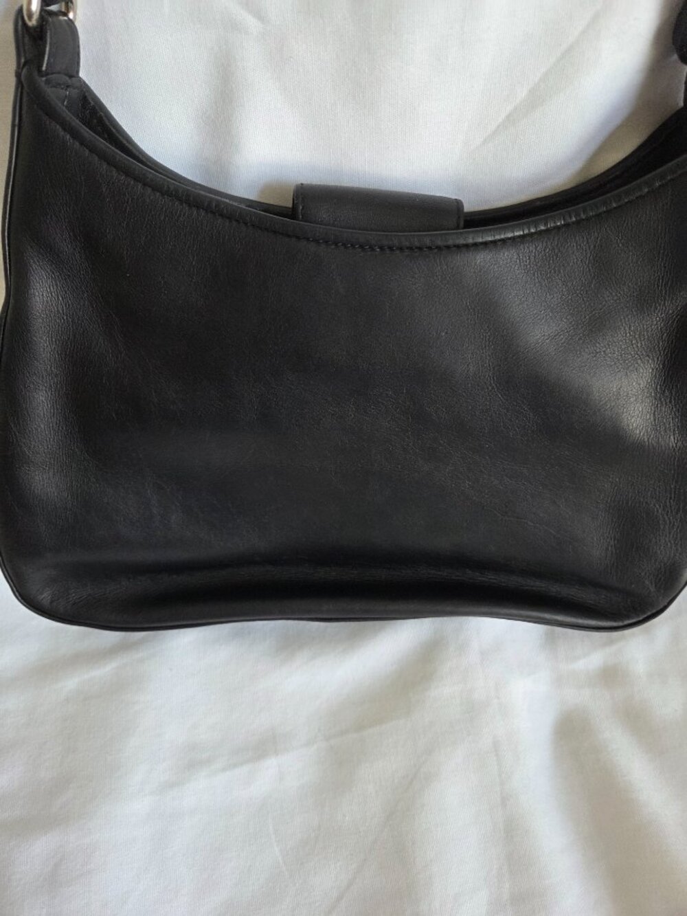VINTAGE Authentic Coach Style 8134 Black Leather Hobo Shoulder Bag - Picture 4 of 14